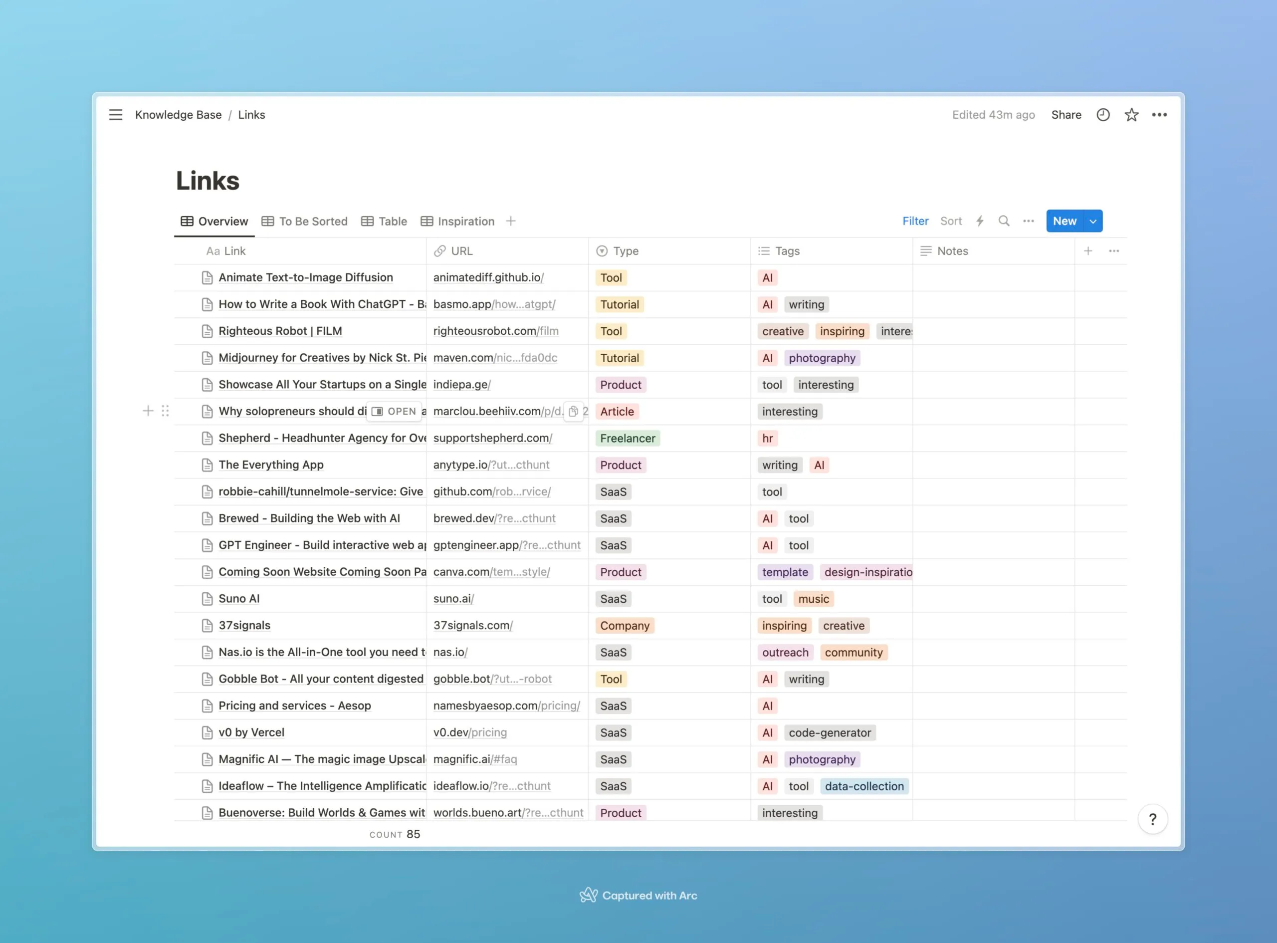 Stop Hoarding Tabs - My system for managing links & articles in Notion.